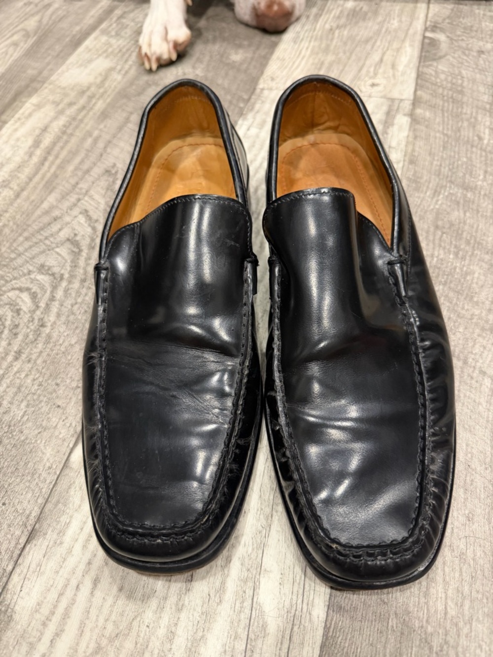 Coach Men's Black Leather Slip-On Loafers